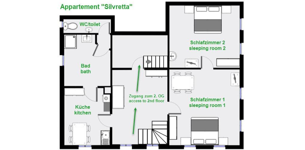 Apartmán Haus Mair Gaschurn Exteriér fotografie